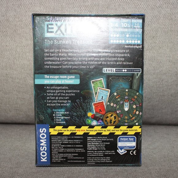 3/$28❤️new EXIT The Game: The Sunken Treasure KOSMOS 694050 Made in Germany - Picture 4 of 6